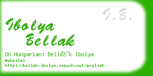 ibolya bellak business card